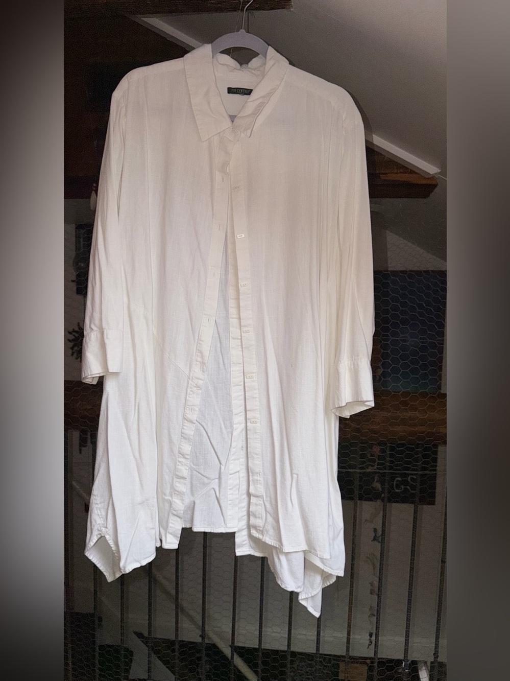 For Cynthia White Collared Button Shirt